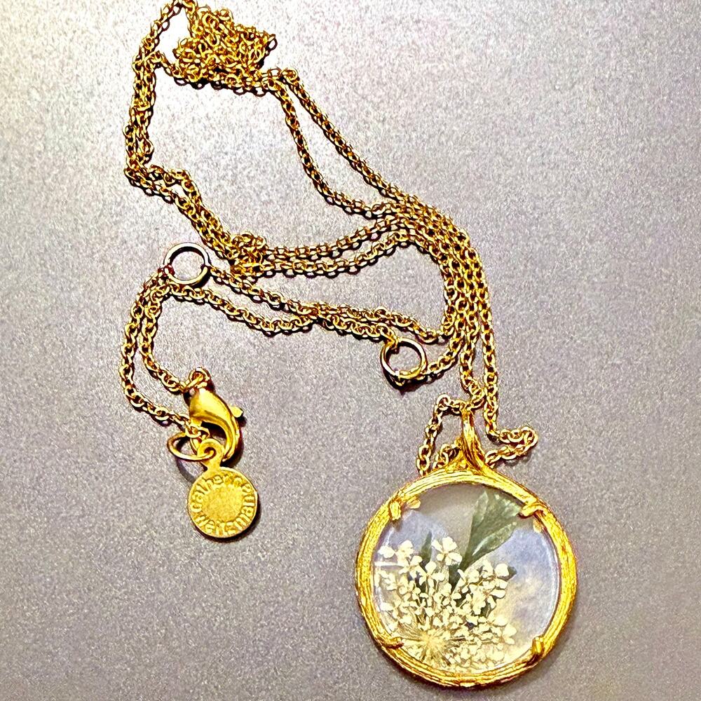 Catherine Weitzman Gold Plated Botanical "Solstice" Necklace - Picture 3 of 8